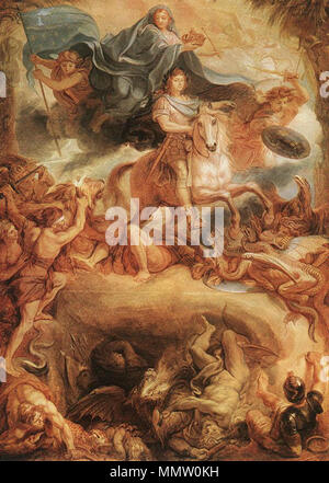 Apotheose de Louis XIV. 1677. Charles Le Brun - Apotheose de Louis XIV - WGA12533 Banque D'Images