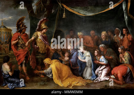 La famille de Darius devant Alexandre. circa 1660. Charles Le Brun - La famille de Darius devant Alexandre - WGA12532 Banque D'Images