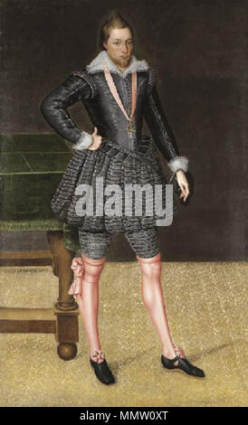 . Anglais : Portrait de Sir Charles Stanhope (1595-1675) portant l'insigne de chevalier de la baignoire (anobli le 4 juin 1610 sur la création du Prince Henry, Prince de Galles). huile sur toile, circa 1610-20 .. Cercle de Robert Peake l'ancien (1551-1619) Noms alternatifs Robert Peake J ; Robert, je Peak ; Robert Peake J ; Robert, J'Peake ; Robert, l'aîné Peake ; Robert Peake peintre britannique Description Date de naissance/décès vers 1551 1619 Lieu de naissance/décès Lincolnshire (Angleterre) Londres période travail 1580s-1616 lieu de travail London Authority control : Q737726 : VIAF ?95759246 ULAN : ?5 Banque D'Images