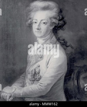 . Portrait du maréchal de Charles-Joseph (1735-1814) Prince de Ligne . 19e siècle. Charles-Joseph de ligne Banque D'Images