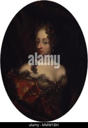 . Deutsch : Charlotte Amalie, Prinzessin von Hessen-Kassel und durch Heirat Königin von Guernsey und Norwegen (1650-1714). Anglais : Margravine Charlotte Amalie de Prusse, reine consort du Danemark et de la Norvège. Svenska : Charlotta Lantgrevinnan okrönt av Amalia Hesse-cassel, drottning av Danmark och Norge. . Vers 1675. Charlotteamaliedenmark Banque D'Images