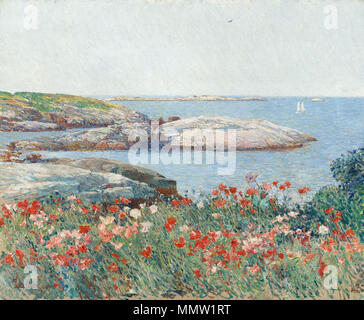 . Childe Hassam Anglais : peinture de coquelicots, des îles de Shoals, à partir de 1891. Suspendu à la National Gallery of Art de Washington D.C. Svenska : Hassams målning Childe coquelicots, Isles de hauts-fonds, de 1891. Peinture ; huile sur toile ; total : 50,2 x 61 cm (19 3/4 x 24 in.) : 73,5 x 83,8 encadré x 6,7 cm (28 15/16 x 33 x 2 5/8 in.) ; Childe Hassam, coquelicots, des îles de Shoals, 1891 Banque D'Images