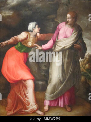 . Noli me tangere ou l'apparition du Christ à Marie Madeleine . circa 1537. Battista Franco Veneziano (1510-1561) Noms alternatifs Giovanni Battista Franco ; il Semolei Description peintre italien, aquafortiste et graveur Date de naissance/décès 1510 1561 Lieu de naissance/décès Venise contrôle d'autorité : Q976786 : VIAF ?100197023 ULAN : ?500029646 RCAC : ?c2002043786 : WGA, Battista Franco ?GND : ?129068403 Christ WorldCat apparaissant à Marie Madeleine par Battista Franco, Dayton Art Institute Banque D'Images