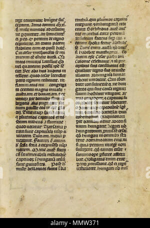 . Anglais : Chronicle ; Chronicon Pictum ; Képes Krónika. . 14e siècle. Kálti Márk Chronicon Pictum 049 Banque D'Images