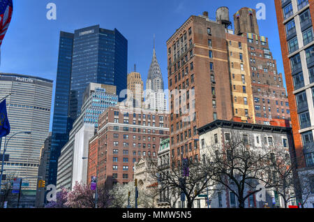New York City - 14 Avril 2018 : Chrysler Building et Midtown à Manhattan Skyline, New York City. Banque D'Images
