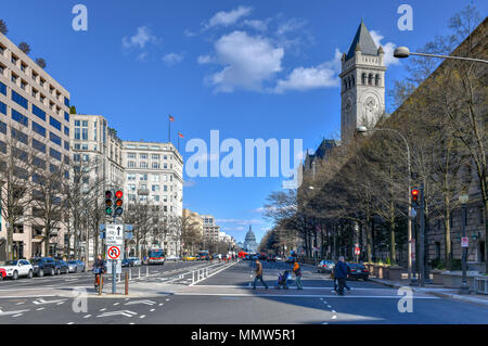 Washington, DC - 8 Avril, 2018 : Old Post Office building le long de Pennsylvania Avenue, à Washington DC, United States Banque D'Images
