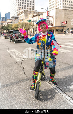 3 mars 2018 - AUSTIN, TEXAS - célébrer le Jour de l'indépendance des Texans Texas Parade sur Congress Avenue à la parade annuelle de la Texas Capitol. Un fonctionnaire de l'Etat, la journée célèbre Texas' déclaration d'indépendance du Mexique le 2 mars, 1836 Banque D'Images