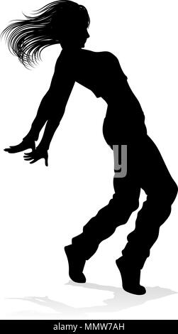 Street Dance Dancer Silhouette Illustration de Vecteur