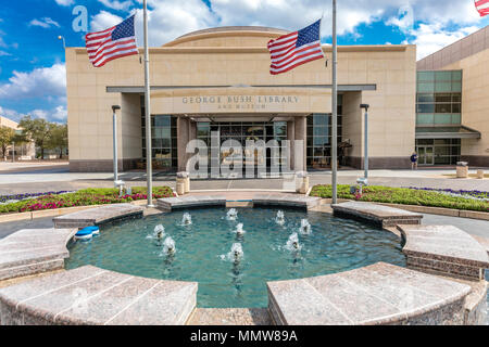28 FÉVRIER 2018 - College Station Texas - George H. W. Bush Presidential Library and Museum Banque D'Images