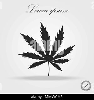 L'icône de la feuille de cannabis marijuana ou icône, vector illustration EPS 10. Illustration de Vecteur
