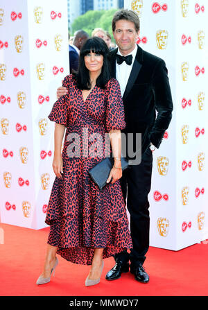 Claudia Winkleman et Kris Thykier assistant à la Vierge PLAT British Academy Television Awards 2018 s'est tenue au Royal Festival Hall, Southbank Centre, Londres. Banque D'Images