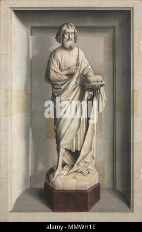 . Partie d'un triptyque pour l'église Laurenz à Cologne (démoli en 1818) English : Jean le Baptiste (grisaille) . 1480. Cercle de Dieric Bouts - grisailles de St Jean Baptiste 1951.354 w Banque D'Images