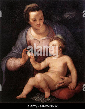 Vierge à l'enfant. 1617. Cornelis Cornelisz. van Haarlem - Vierge à l'enfant - WGA05253 Banque D'Images