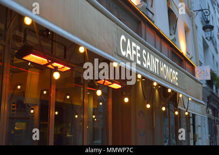 Le café Saint Honoré, Paris FR Banque D'Images