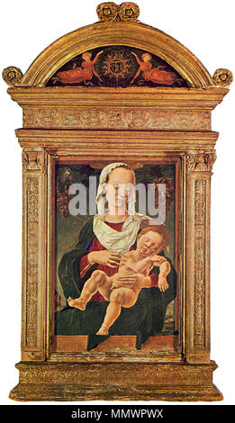 Anglais : Vierge à l'enfant endormi . circa 1470. Cosme Tura vierge à l'enfant endormi Banque D'Images