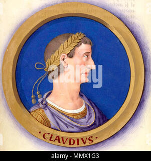 Description des douze Césars avec leurs figures 5-Claude Banque D'Images