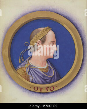 Description des douze Césars avec leurs figures 8-Othon Banque D'Images