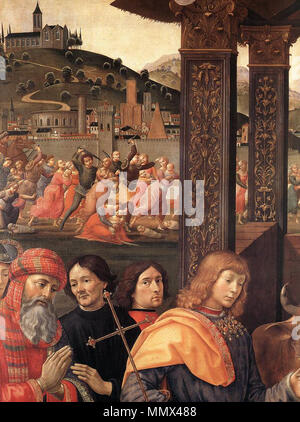 Anglais : l'Adoration des mages . 1488. Domenico Ghirlandaio, adorazione dello Spedale degli Innocenti 01 Banque D'Images