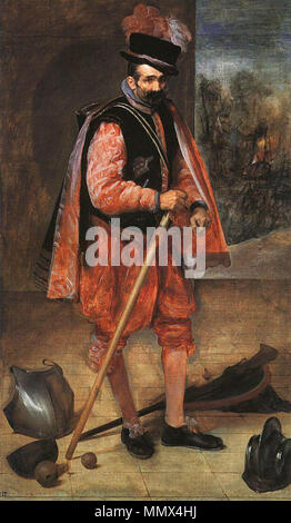 . Español : Retrato del bufón llamado Don Juan de Austria, que estuvo al servicio de la Corte española entre 1624 y 1654. Le Bouffon Don John de l'Autriche. vers 1632. Don Juan d'Austria-Velazquez Banque D'Images