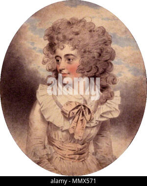 Elizabeth (née Farren), comtesse de Derby. 1787. Downman - Elizabeth Farren Banque D'Images