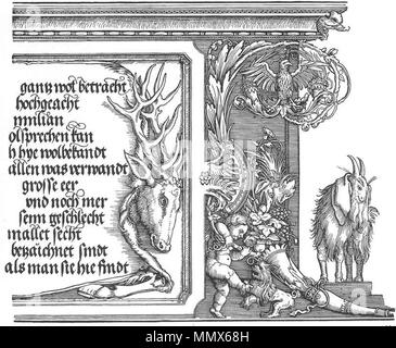 Anglais : Triumphal Arch (détail) . Entre 1515 et 1517. Dürer, Arco trionfale, 07 Banque D'Images