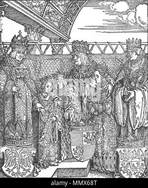Anglais : Triumphal Arch (détail) . Entre 1515 et 1517. Dürer, Arco trionfale, 11 Banque D'Images