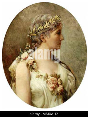 . Rollenportrait Charlotte Wolter als 'Hero' dans 'Des Meeres und der Liebe Wellen" (Grillparzer), Wien um 1890 Portrait de Charlotte Wolter (1834-1897). vers 1890. Charlotte Wolter par Hermann Burghart Banque D'Images