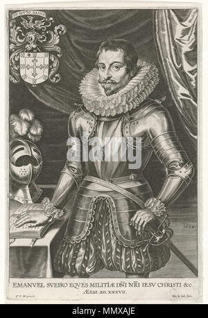 . Anglais : Portrait d'Emanuel Sueyro, 1624, gravé par Pieter de Jode I après Peter Paul Rubens . 1624. Pieter de Jode (I) Emanuel Sueyro Banque D'Images