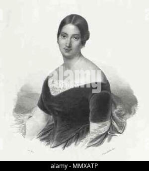 . Anglais : Portrait de la cantatrice italienne Emilia Goggi (1817-1857) . 1848. Emilia Goggi inconnu Banque D'Images