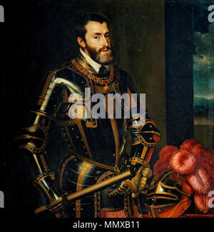 . Polski : Portret Karola V, namalowana przez Juan Pantoja de la Cruz baletnica Ticjana portretu (Tiziano Vecellio, 1490-1576) English : 'L'Empereur Charles V avec un baton' par Juan Pantoja de la Cruz (1553-1608) , copie d'un portrait de Titien (Tiziano Vecellio, 1490-1576). English : Portrait de l'Empereur Charles avec un bâton, par Juan Pantoja de la Cruz. Copie d'un portrait réalisé par Titien (Tiziano Vecellio, 1490-1576). L'Empereur Charles V Banque D'Images