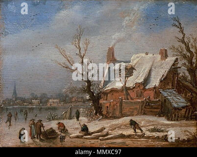 Paysage d'hiver.. 1629. Esaias van de Velde 007 Banque D'Images