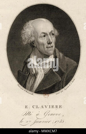 . Anglais : Étienne Clavière (1735-1793), financier français né en Suisse et homme politique de la Révolution française. English : Étienne Clavière . fin du 18e siècle. Etienne Claviere Banque D'Images