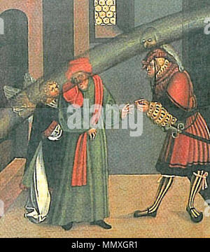 Les Dix Commandements deuxième commandement détail 2 Gebot (Lucas Cranach d A) Banque D'Images