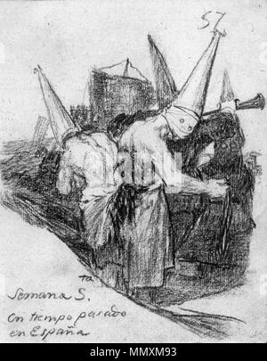Semaine sainte en Espagne dans le passé. Entre 1820 et 1824. Francisco de Goya y Lucientes - Semaine sainte en Espagne par le passé - WGA10171 Banque D'Images