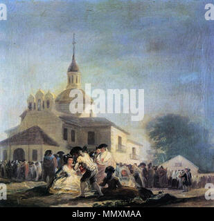 Pèlerinage à l'église de San Isidro. 1788. Francisco de Goya y Lucientes - Pèlerinage à l'église de San Isidro - WGA10002 Banque D'Images