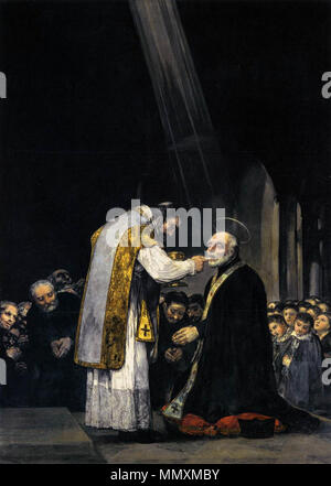 La Dernière Communion de saint Joseph de Calasanz. 1819. Francisco de Goya y Lucientes - la Dernière Communion de saint Joseph de Calasanz - WGA10088 Banque D'Images