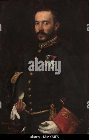 . Español : Retrato del diplomático y escritor español Francisco de Reynoso y Mateo. Este retrato fue pintado en Roma en 1882 por el pintor Juan Luna Novicio. Francisco de Reynoso. 1882. Francisco de Reynoso - 1882 - por Juan Luna Novicio Banque D'Images