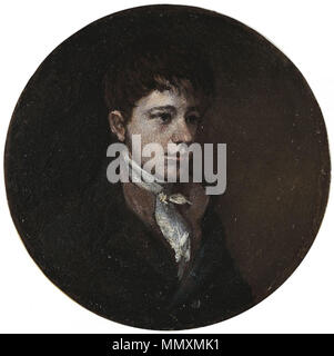 . Español : Retrato de Francisco Javier Goya y Bayeu, hijo del célebre pintor Francisco de Goya. Francisco Javier Goya y Bayeu. 1805. Francisco Javier Goya y Bayeu (Museo de Zaragoza) Banque D'Images