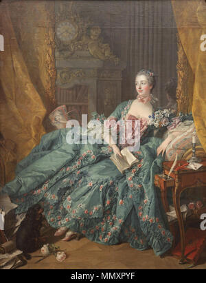 François Boucher - Portrait de madame de Pompadour Banque D'Images