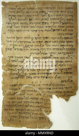 . Anglais : 4Q175 (ou 4QTest), également connu sous le nom de testimonia, est l'un des manuscrits de la Mer Morte et a été trouvé dans la grotte 4 de Qumrân. . 1er siècle. 4Q175 inconnu Banque D'Images