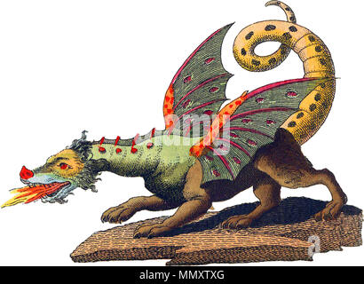 Friedrich-Johann Justin-Bertuch Mythical-Creature--Dragon 1806-détouré Banque D'Images