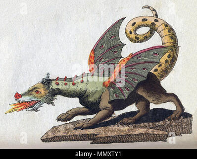 . Anglais : Johann Friedrich Justin Bertuch, la créature mythique Dragon, 1806 . 1806. Friedrich-Johann Justin-Bertuch Friedrich-Johann Justin-Bertuch--Mythical-Creature-Dragon 1806 Banque D'Images