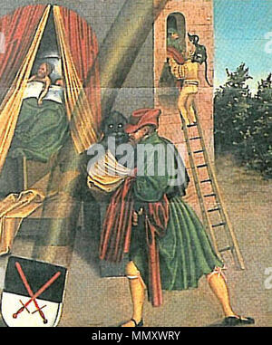 Les Dix Commandements Sixième commandement détail 6 Gebot (Lucas Cranach d A) Banque D'Images