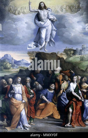 L'Ascension. Entre 1510 et 1520. Benvenuto Tisi da Garofalo - Ascension du Christ - WGA08474 Banque D'Images