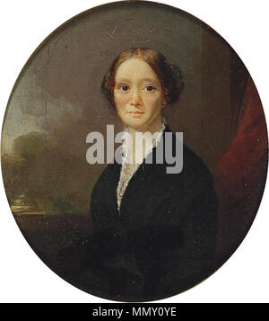 . Anglais : Ovale portrait de Mme Clara Bartlett Gregory Catlin, épouse de George Catlin Portrait de Mme Clara Bartlett Gregory Catlin. vers 1840. George , ovale - portrait de Mme Clara Bartlett Gregory Catlin Banque D'Images