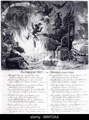 Le Corsican-Pest - Gillray Banque D'Images