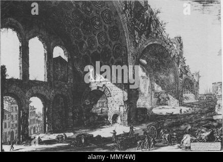 . Partie de la série Le Vedute di Roma. La basilique de Constantin du Sud-Ouest. 1774. Giovanni Battista Piranesi 001 Banque D'Images