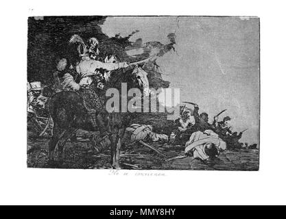 . Los Desatres de la Guerra est un ensemble de 80 gravures aquatintes créé par Francisco Goya dans les années 1810. 17 : Plaque No se convienen. (Ils ne sont pas d'accord. ) . 1810s. Francisco Goya (1746-1828) Noms alternatifs Francisco Goya Lucientes, Francisco de Goya y Lucientes, Francisco José Goya Lucientes Description l'espagnol, peintre, graveur, lithographe, graveur et aquafortiste Date de naissance/décès 30 Mars 1746 16 avril 1828 Lieu de naissance/décès Fuendetodos Bordeaux lieu de travail Madrid, Saragosse, Bordeaux contrôle d'autorité : Q5432 : VIAF ?54343141 ISNI : ?0000 0001 2280 1608 ULAN : ?500118936 RCAC Banque D'Images