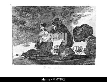 . Los Desatres de la Guerra est un ensemble de 80 gravures aquatintes créé par Francisco Goya dans les années 1810. 45 : Plaque Y esto tambien. (Et ceci aussi. ) . 1810s. Francisco Goya (1746-1828) Noms alternatifs Francisco Goya Lucientes, Francisco de Goya y Lucientes, Francisco José Goya Lucientes Description l'espagnol, peintre, graveur, lithographe, graveur et aquafortiste Date de naissance/décès 30 Mars 1746 16 avril 1828 Lieu de naissance/décès Fuendetodos Bordeaux lieu de travail Madrid, Saragosse, Bordeaux contrôle d'autorité : Q5432 : VIAF ?54343141 ISNI : ?0000 0001 2280 1608 ULAN : ?500118936 RCAC : ?n790 Banque D'Images