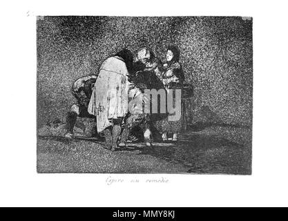 . Los Desatres de la Guerra est un ensemble de 80 gravures aquatintes créé par Francisco Goya dans les années 1810. Espiró 53 Plaque : sin remedio. (Il n'y avait rien à faire et il est mort. ) . 1810s. Francisco Goya (1746-1828) Noms alternatifs Francisco Goya Lucientes, Francisco de Goya y Lucientes, Francisco José Goya Lucientes Description l'espagnol, peintre, graveur, lithographe, graveur et aquafortiste Date de naissance/décès 30 Mars 1746 16 avril 1828 Lieu de naissance/décès Fuendetodos Bordeaux lieu de travail Madrid, Saragosse, Bordeaux contrôle d'autorité : Q5432 : VIAF ?54343141 ISNI : ?0000 0001 2280 Banque D'Images